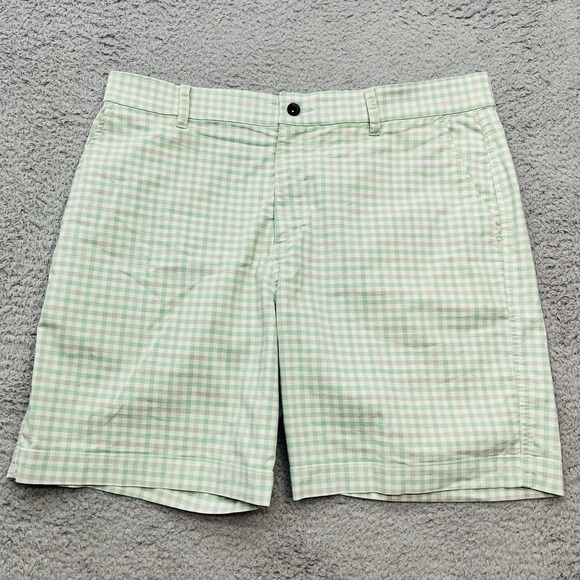 Nike Other - Nike Dri-Fit UV Plaid Chino Golf Shorts Mens 36 Green Performance‎ Stretch